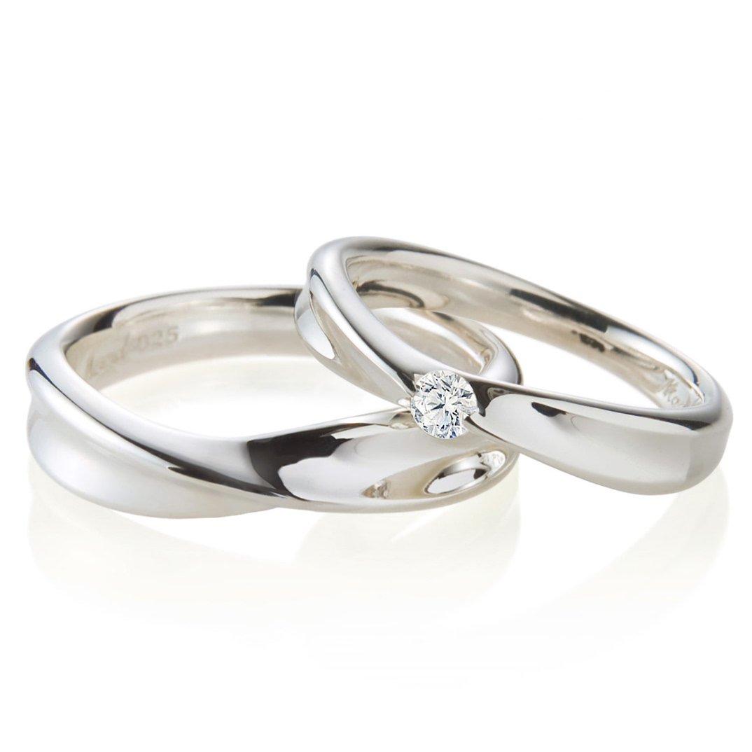 인피니티IV 커플링 (대+소) Silver_925 0.1ct & flat