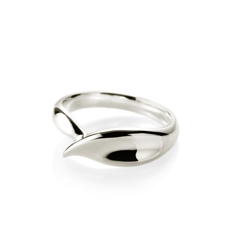 Willow leaf ring (M) Sterling silver