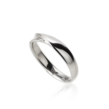 Infinity I ring (M) 14k White gold