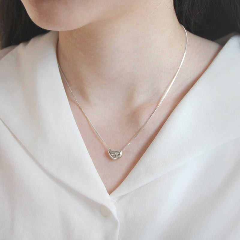 Cumulus heart pendant & earring Set Sterling silver