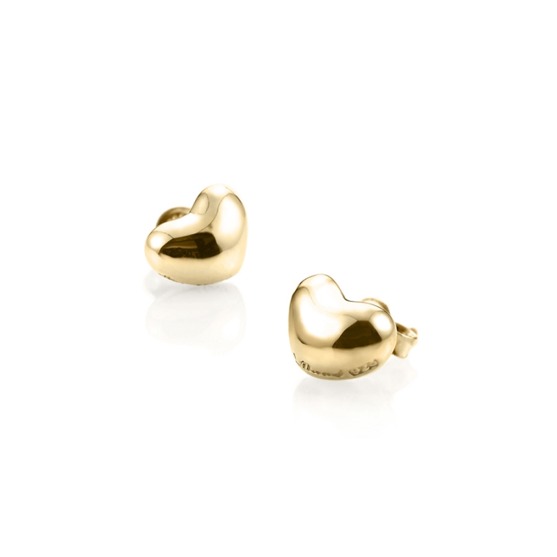 Cumulus heart earring 14k gold