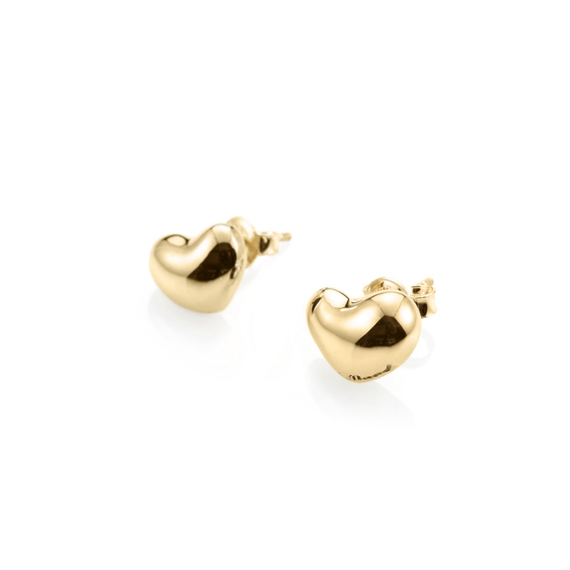 Cumulus heart earring 14k gold