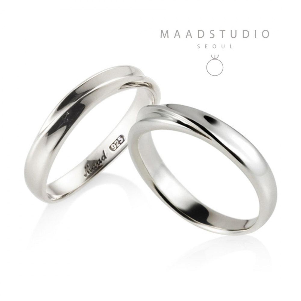 Infinity II couple ring Set (M&S) Sterling silver