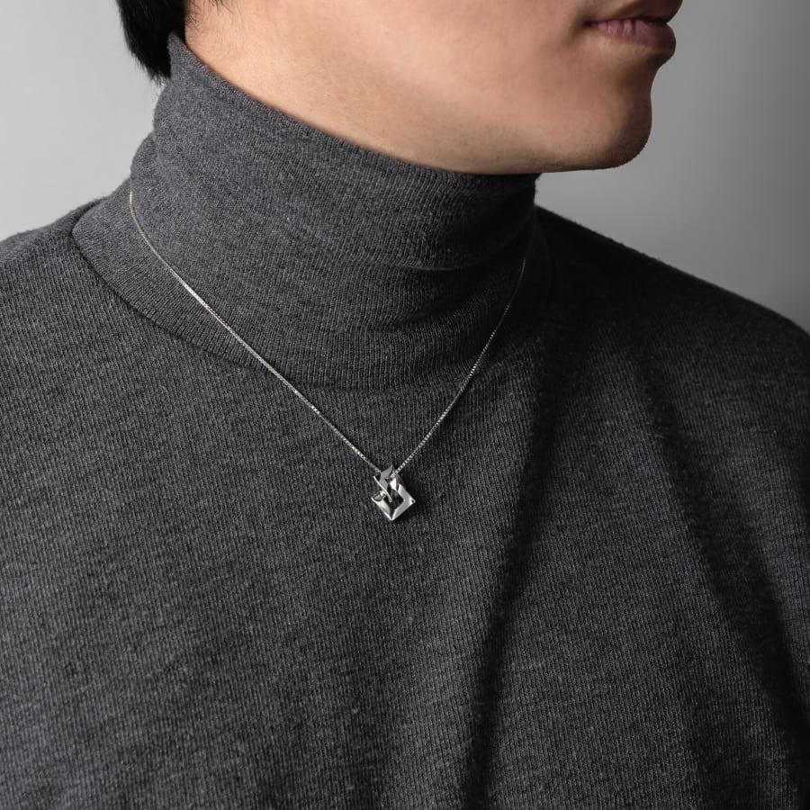 결&연 더블 커플목걸이 (중+소) Silver_925