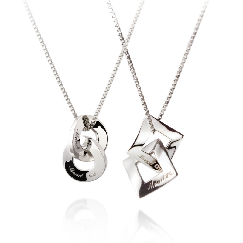 Kyul & Yeon III double couple pendant Set (L&M) Sterling silver