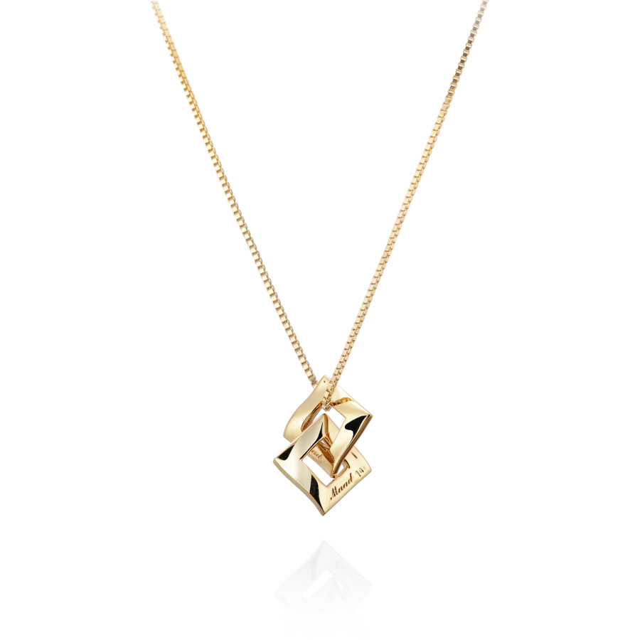 결 더블 목걸이 (소) 14k