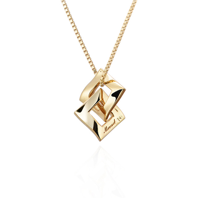 결 더블 목걸이 (소) 14k