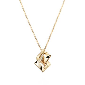 Kyul III double pendant (S) 14k gold