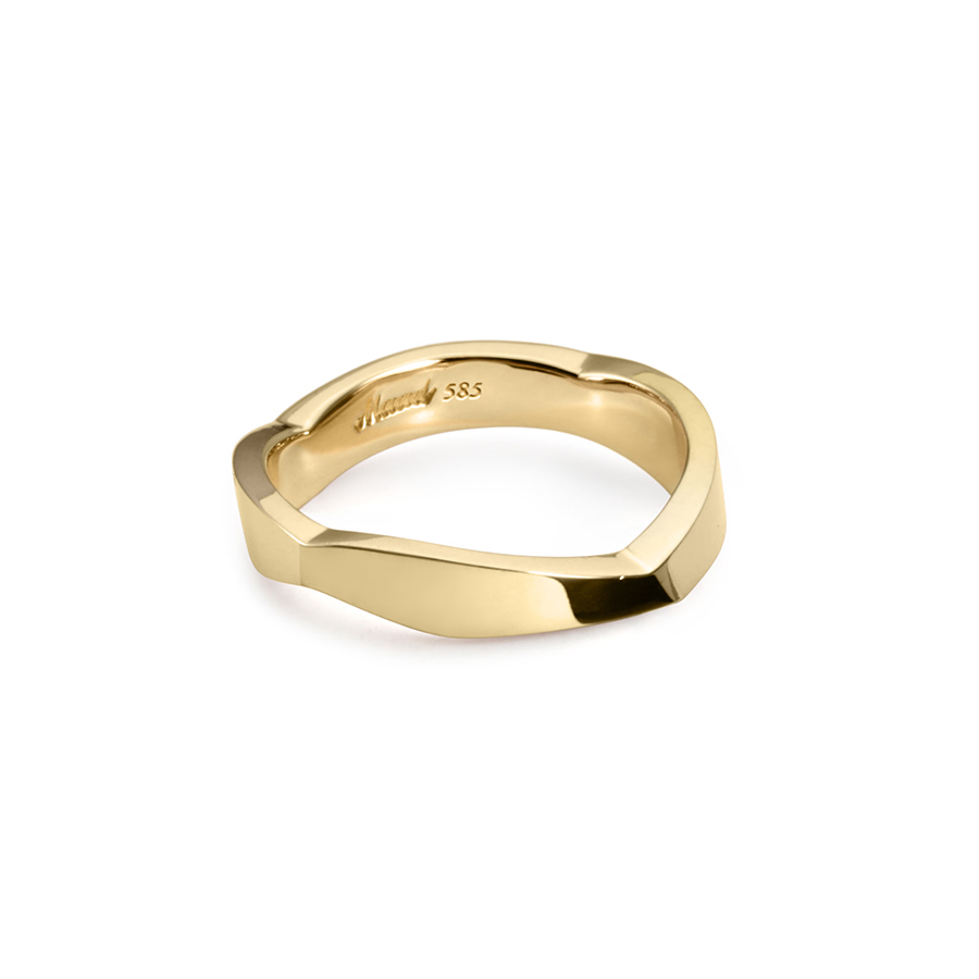 Bough ring (M) 14k gold