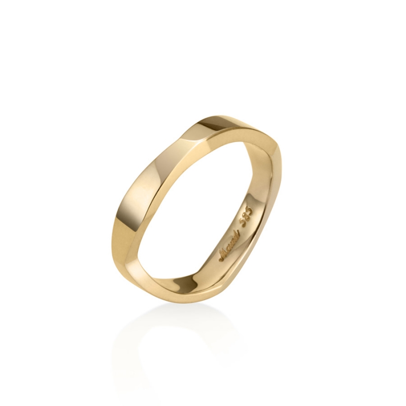 Bough ring (M) 14k gold