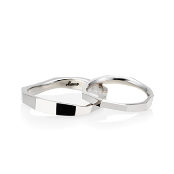 Twig couple ring Set (M&S) Sterling silver