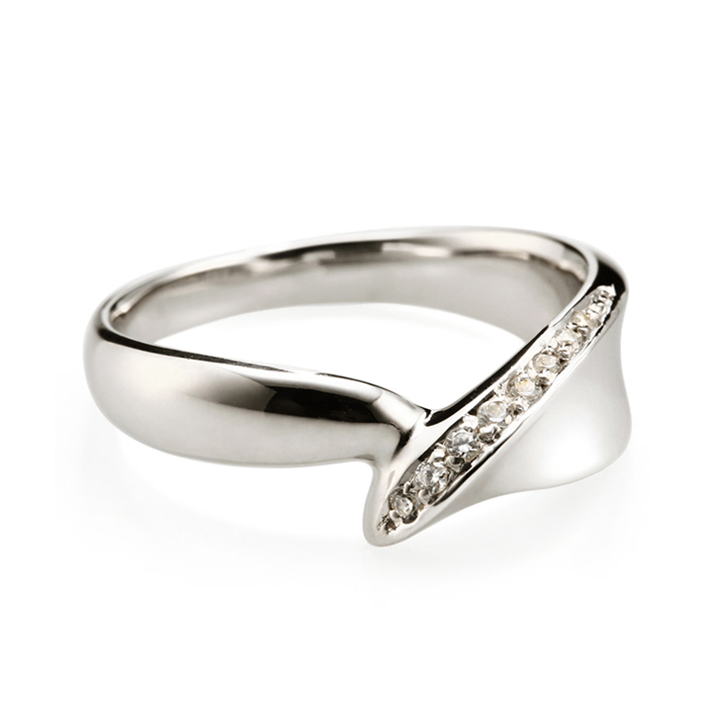 잎 반지 (중) Silver_925 CZ