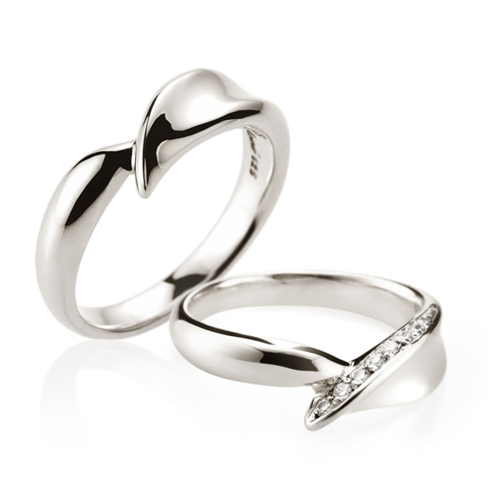 잎 커플링 (중+소) Silver_925 CZ & flat