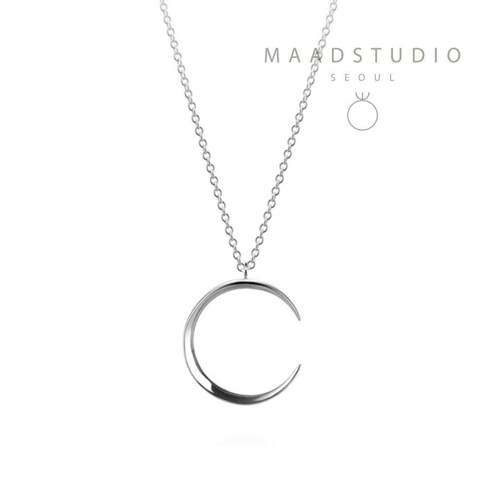 Lunar crescent pendant (S) Sterling silver