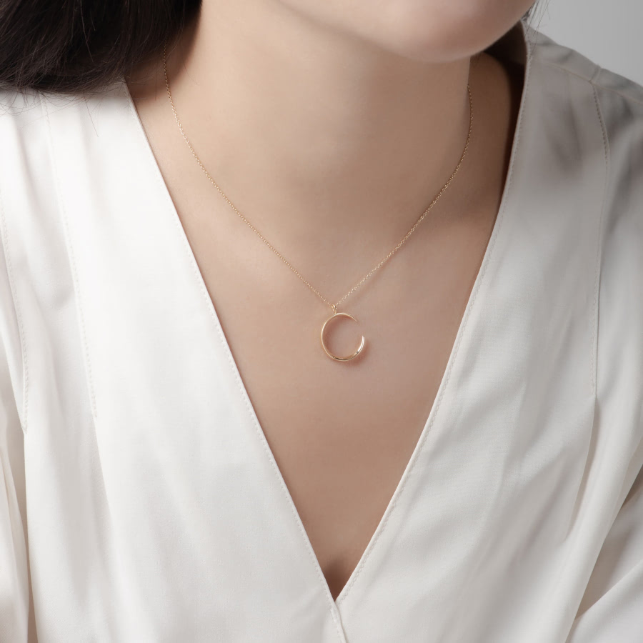 월령 목걸이 (소) 14k