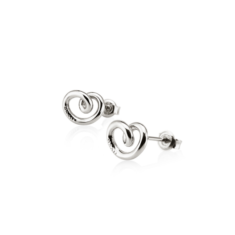 Love heart pendant & earring Set (S&S) Sterling silver