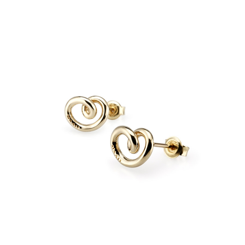 Love heart pendant & earring Set (S&S) 14k gold