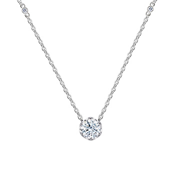 Frise pendant 14k White gold CZ 0.3ct