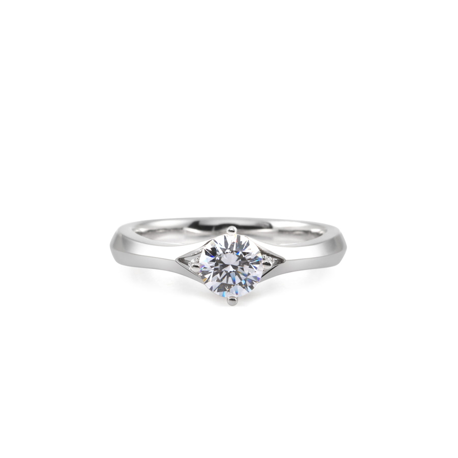 Demeter ring 14k White gold CZ 0.5ct