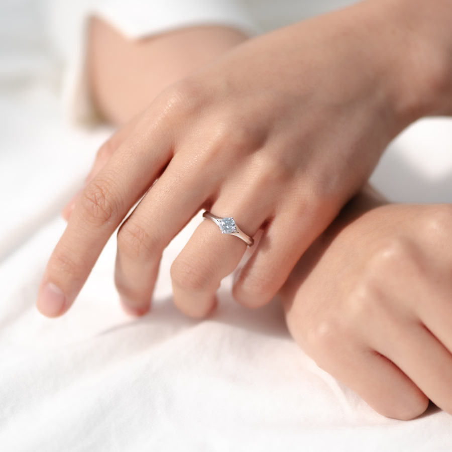 데메테르 반지 14k 화이트골드 0.5ct