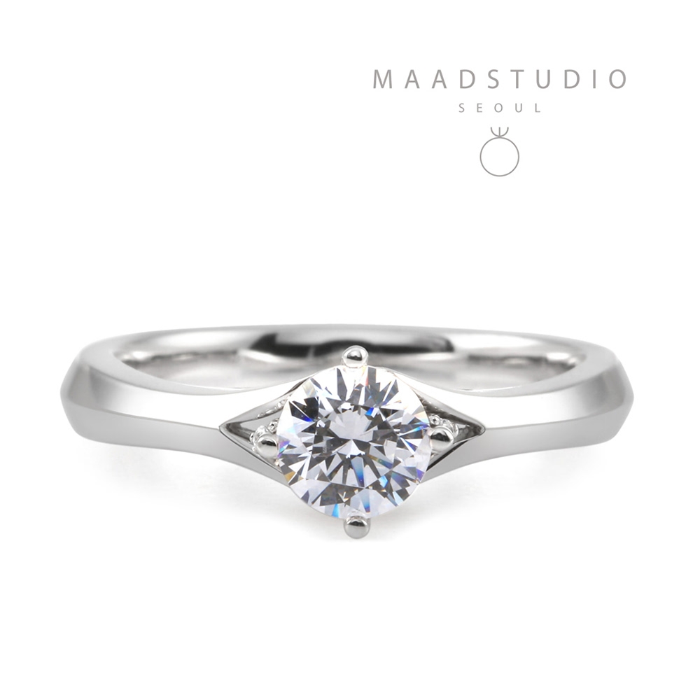 Demeter ring 14k White gold CZ 0.5ct