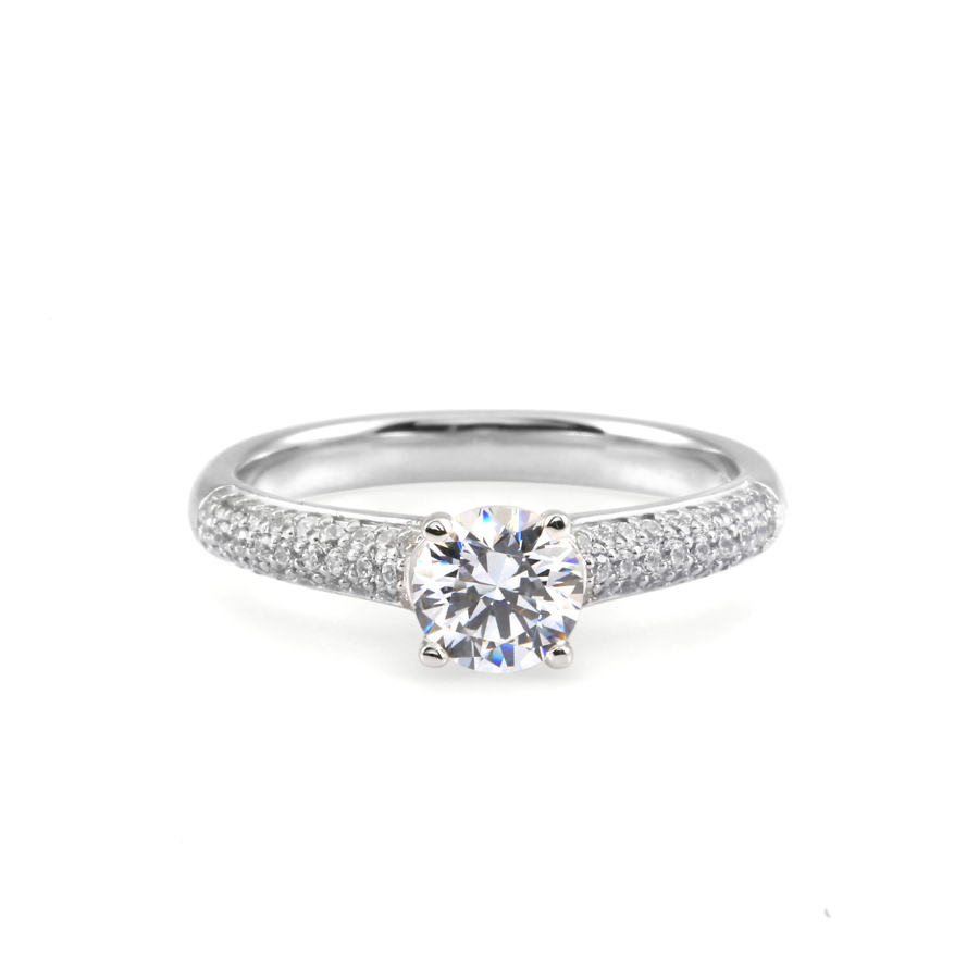 Ariadne ring 14k White gold CZ 0.5ct