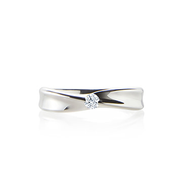 Infinity IV Solitaire ring (M) 14k White gold CZ 0.2ct