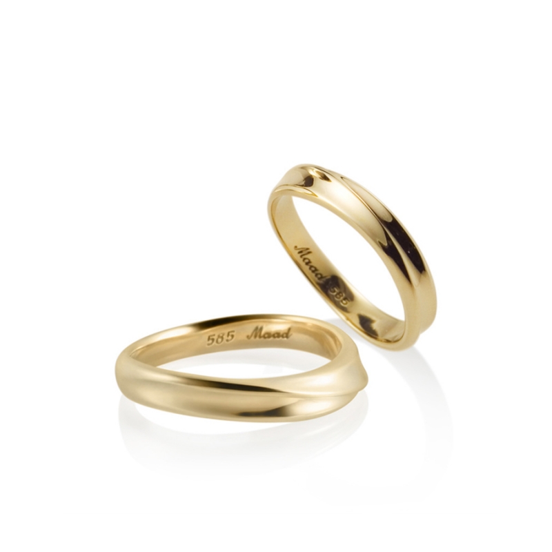 Infinity II wedding ring Set (M&S) 14k gold