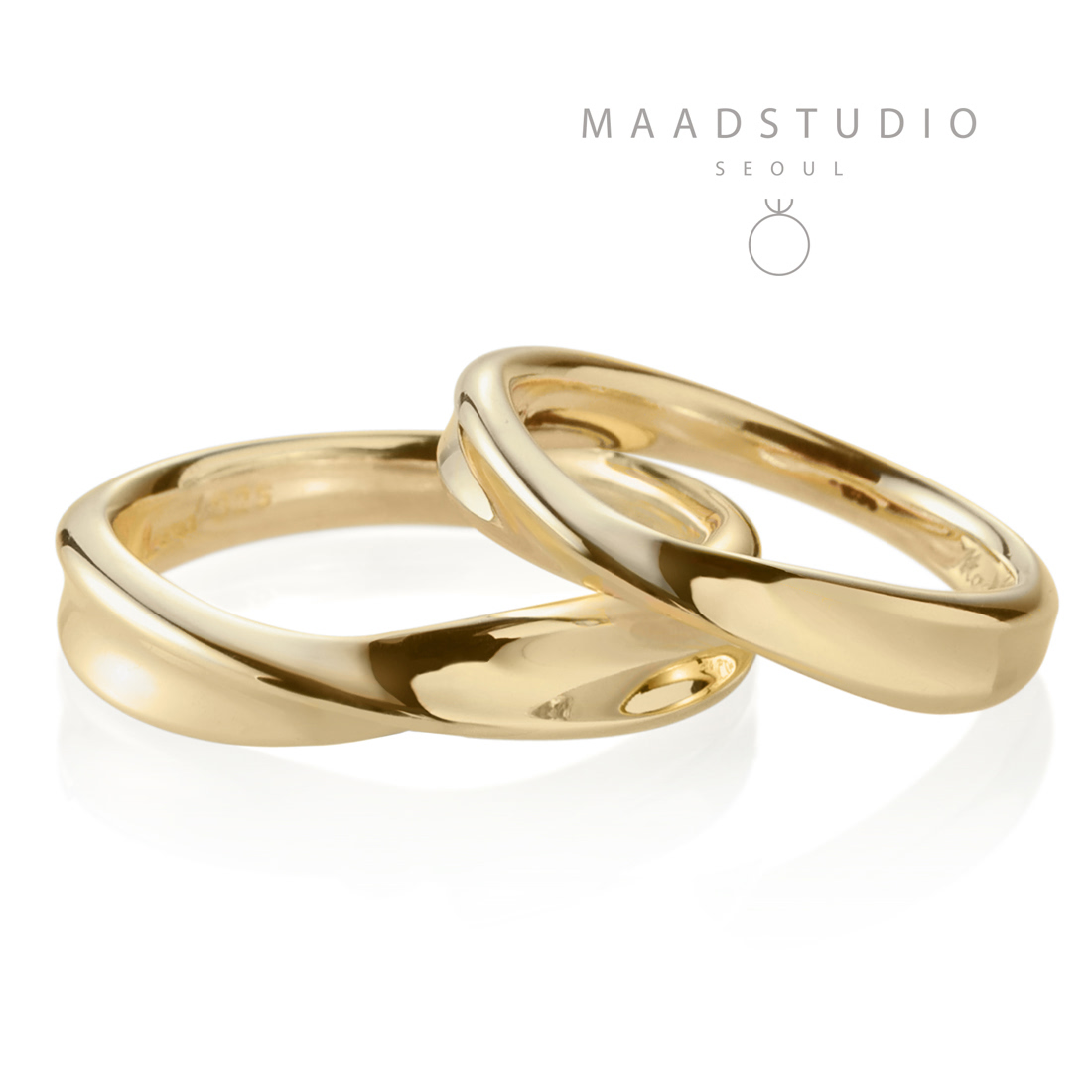 Infinity IV wedding ring Set (M&S) 14k gold