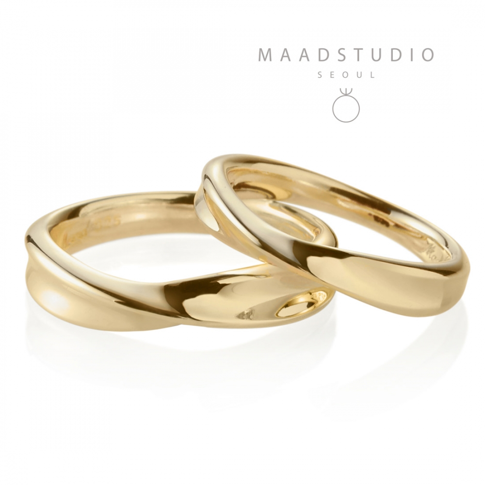 Infinity IV wedding ring Set (M&S) 14k gold