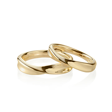 Infinity IV wedding ring Set (M&S) 14k gold