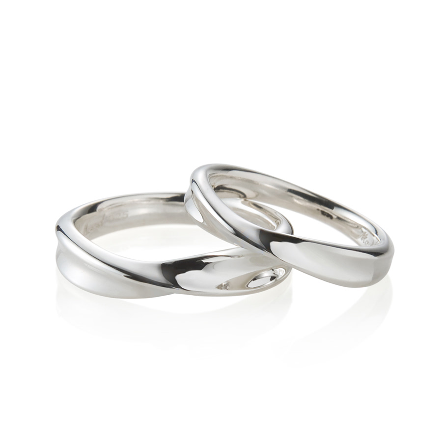 Infinity IV wedding ring Set (M&S) 14k White gold