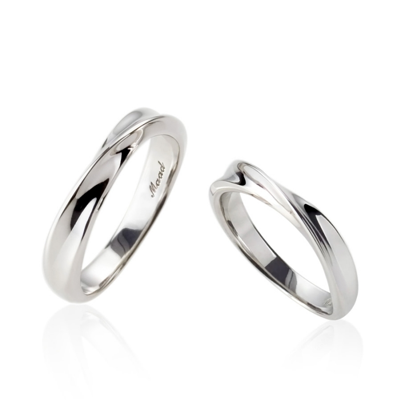 Infinity IV wedding ring Set (M&S) 14k White gold