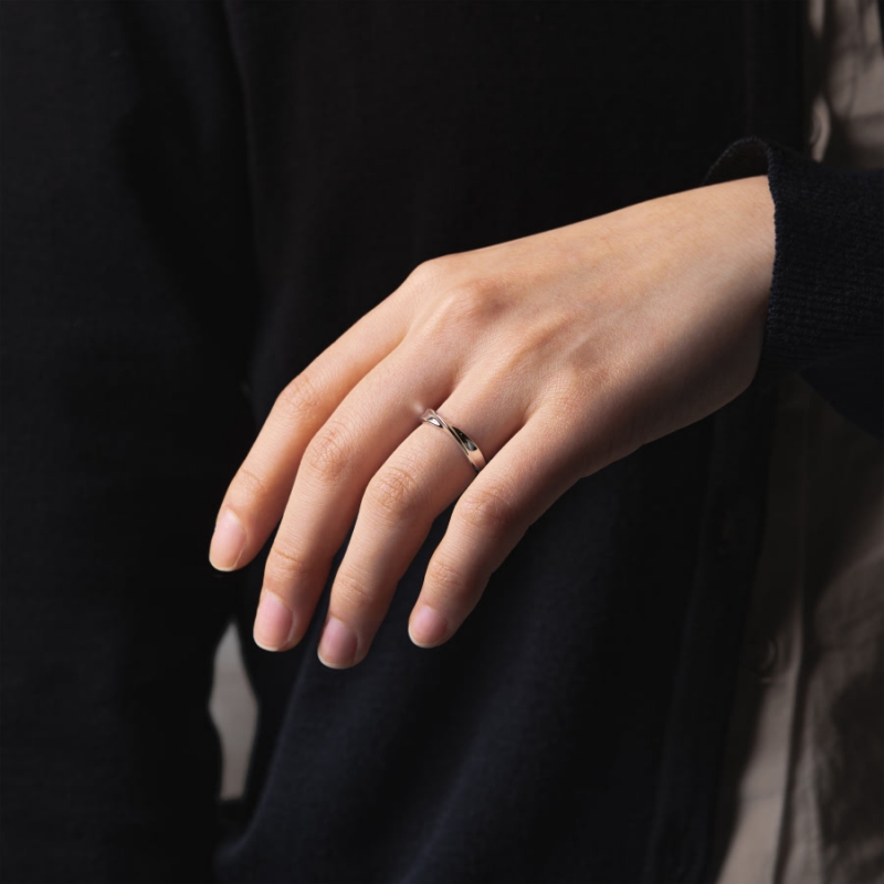 Infinity IV wedding ring Set (M&S) 14k White gold