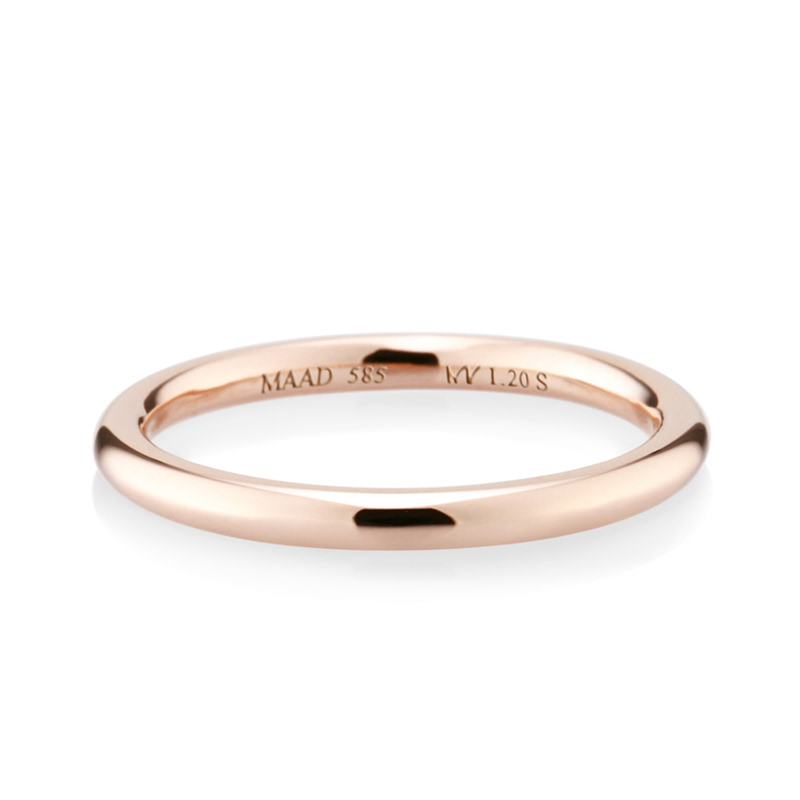 MR-I 오벌밴드링_Raised 2.0mm (소) 14k 레드골드