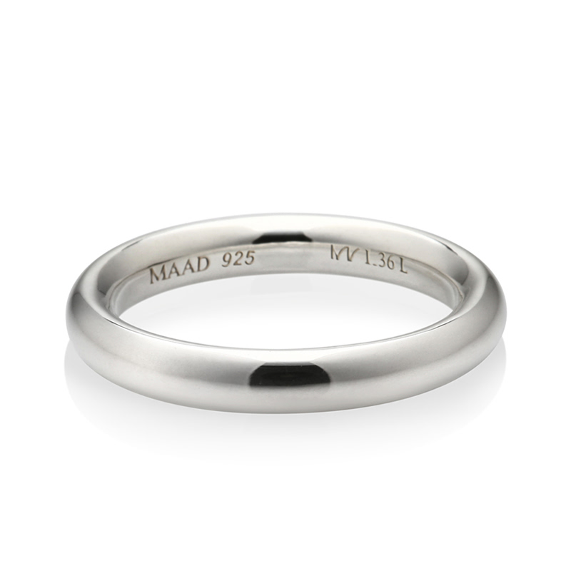 MR-I 오벌밴드링_Raised 3.6mm (대) Silver_925