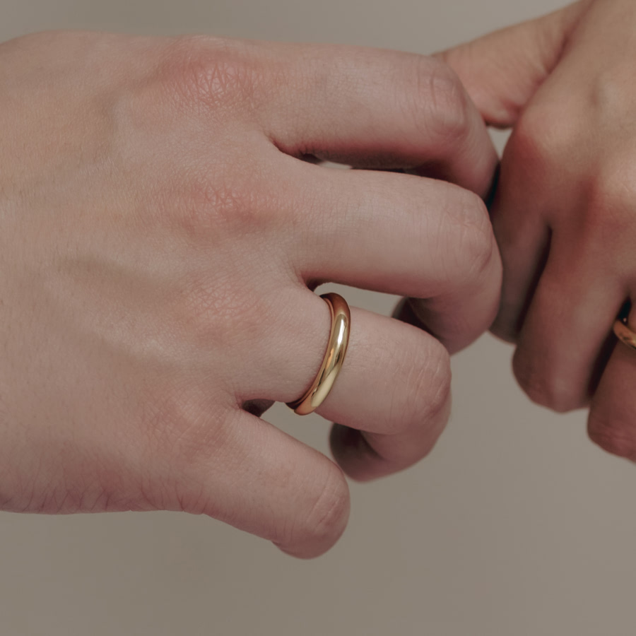 MR-I 오벌밴드링_Raised 3.6mm (대) 14k