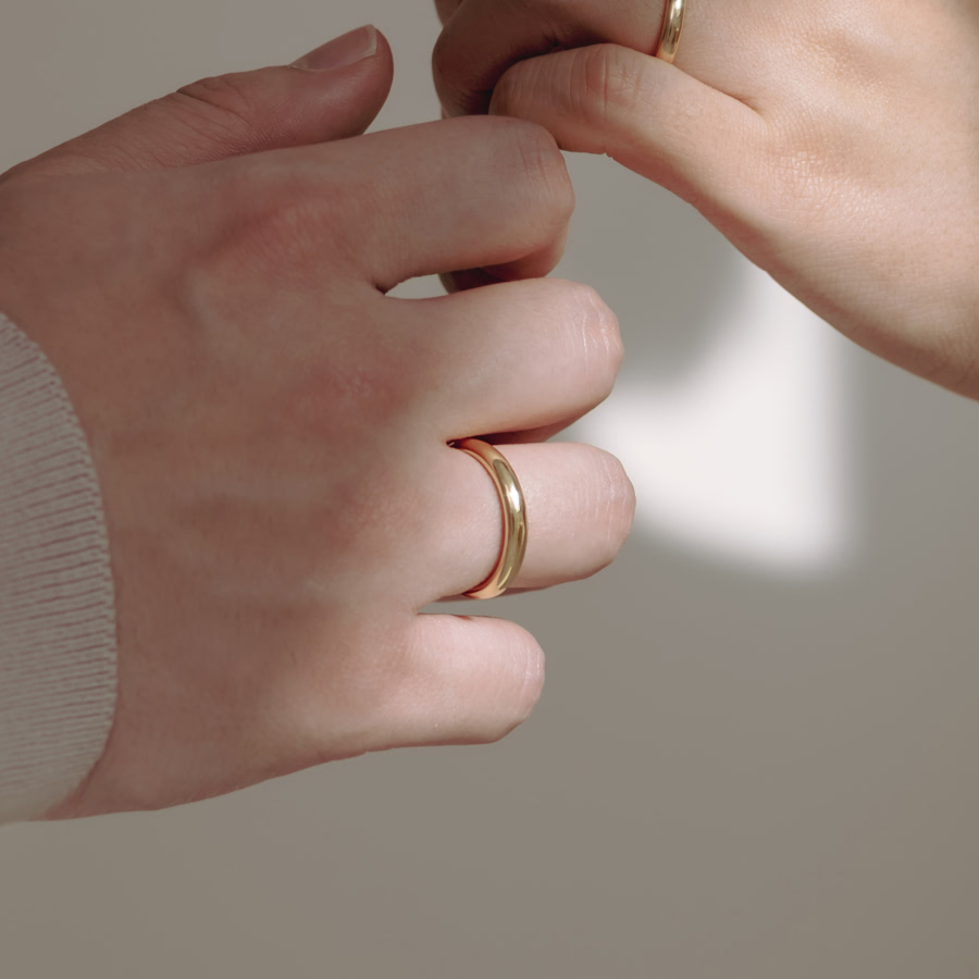 MR-I 오벌밴드링_Raised 3.6mm (대) 14k