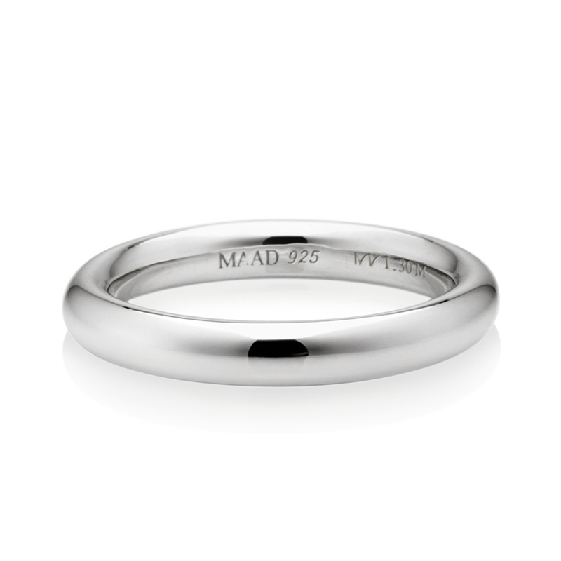 MR-I 오벌밴드링_Raised 3.0mm (중) Silver_925