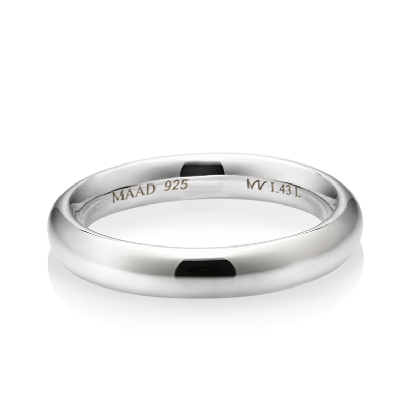 MR-I 오벌밴드링_Raised 4.3mm (대) Silver_925