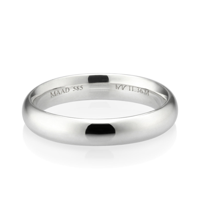 MR-II 오벌밴드링 3.6mm (중) 14k 화이트골드