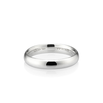 MR-II Oval wedding band ring 3.6mm 14k White gold