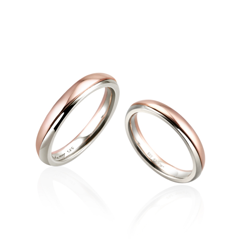 Doban MG wedding ring Set (S&S) 14k gold combi
