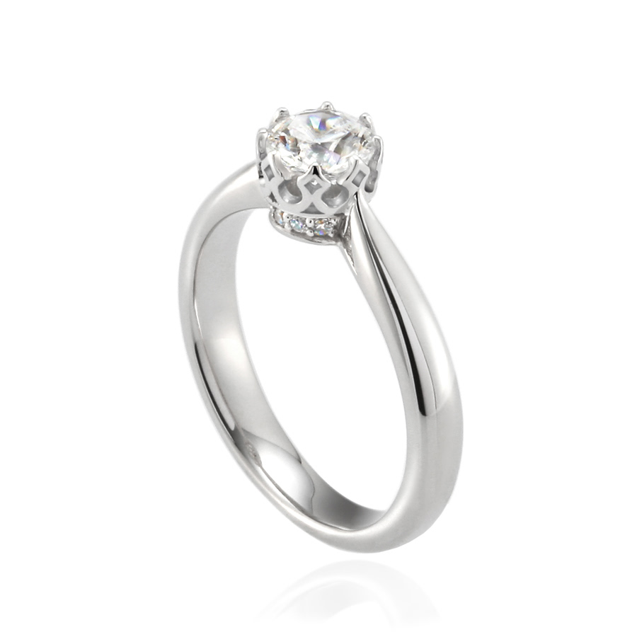 프리그 반지 14k 화이트골드 0.5ct