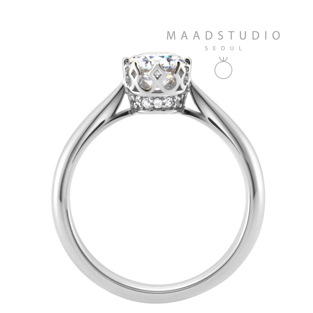 Frigg ring 14k White gold CZ 0.5ct