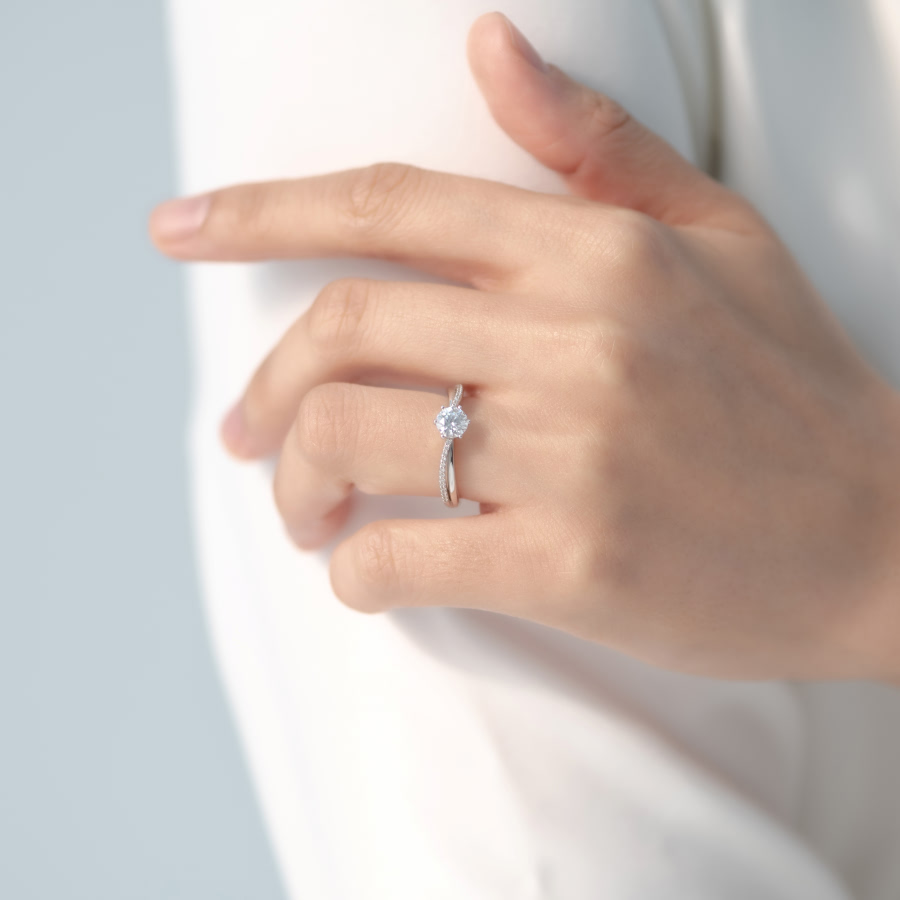 플뢰브 반지 14k 화이트골드 0.5ct