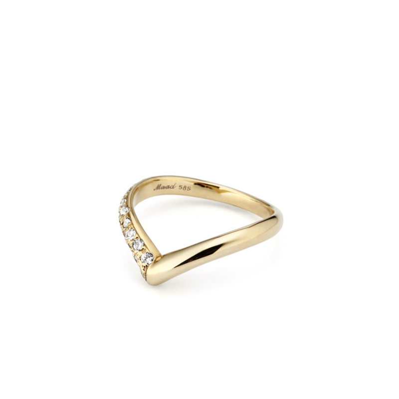 Love heart II ring (M) 14k gold