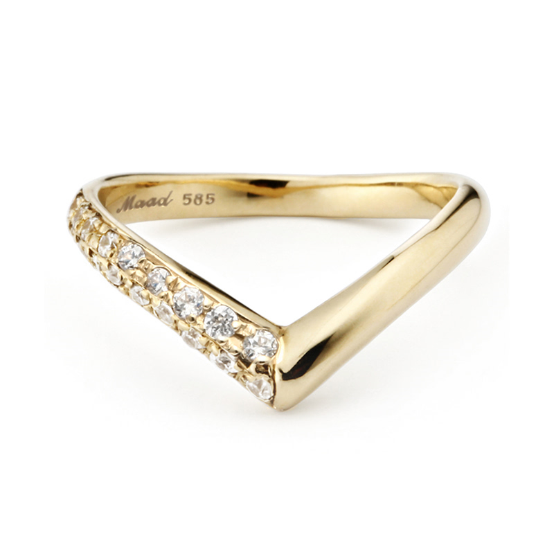 사랑II 반지 (중) 14k CZ