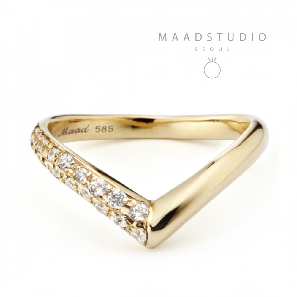 Love heart II ring (M) 14k gold