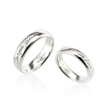 Carpediem couple ring Set (L&M) Sterling silver